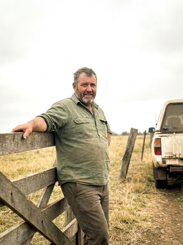 Customer at a farm gate